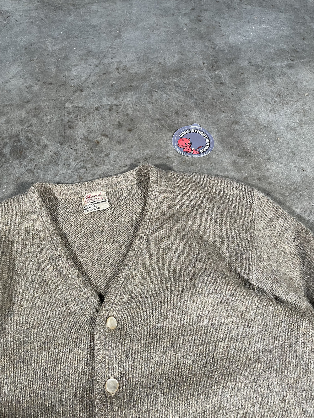 Vintage 60s Mohair Bond Fifth Avenue Tagged Cardigan M 19x24